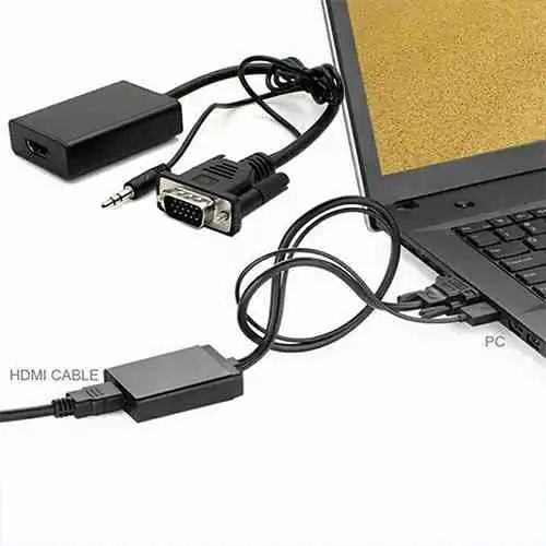 VGA to HDMI Converter Cable with Audio Support