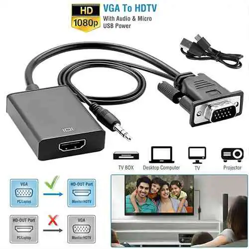 VGA to HDMI Converter Cable