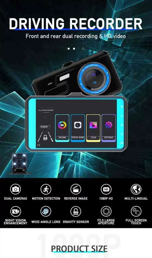 Car DVR Touch Camera