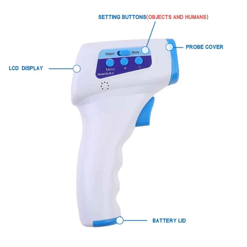Non contact Infrared Thermometer Digtial LCD Gun Temp Meter Forehead Fever Human Business & Industrial Infrared & Laser Thermometers alberdi.com.mx