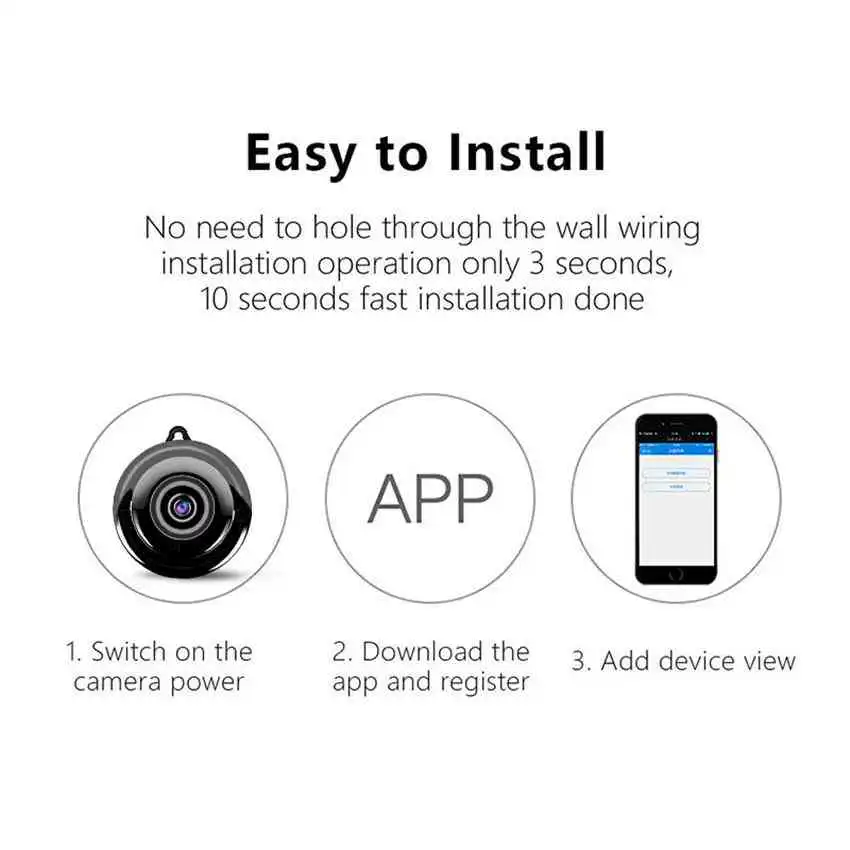  v wireless mini ip camera hd ir infrared