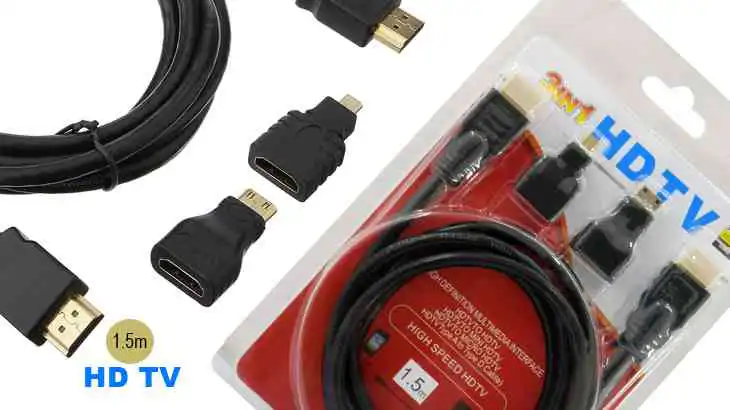 3 in 1 HDTV Cable Mini HDMI to HDMI Cable