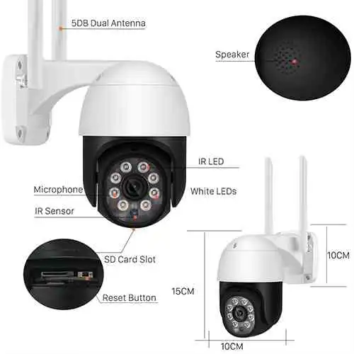 2MP Outdoor WIFI Camera PTZ wifi Camera Sri Lanka