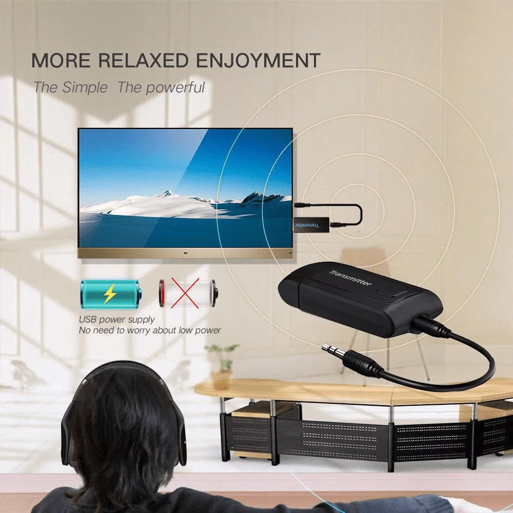 Wireless Bluetooth 4.0 Transmitter Stereo Audio Music Adapter 