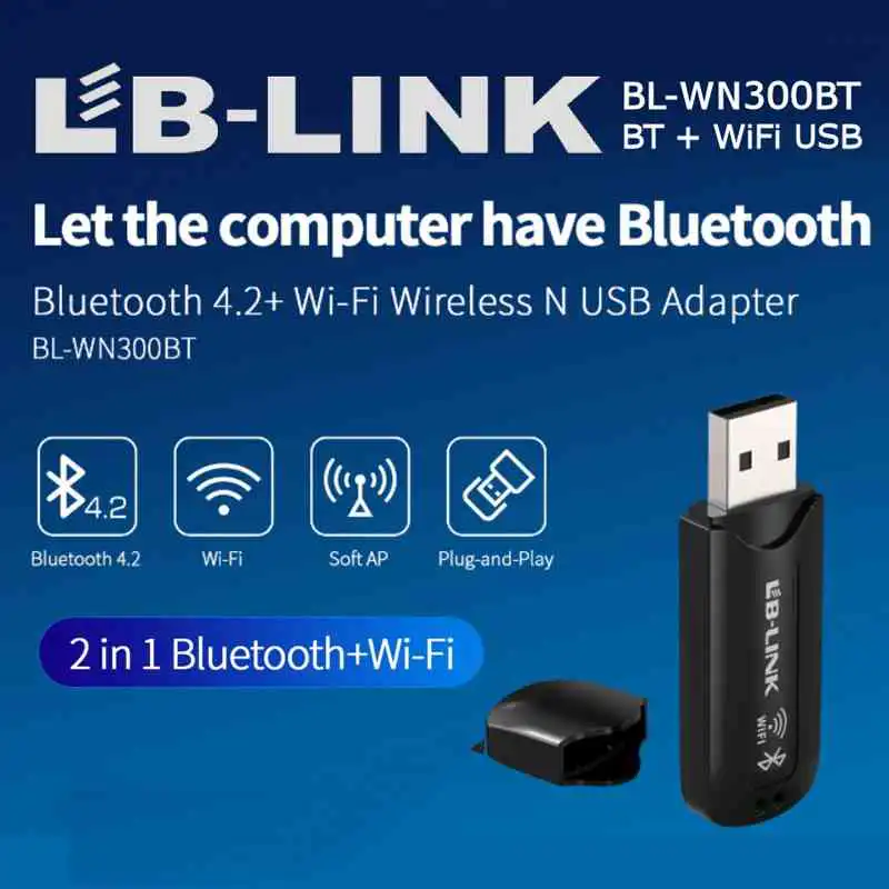LB Link Bluetooth 4.2 + Wifi N USB Adapter Bluetooth WiFi USB Combo Adapter