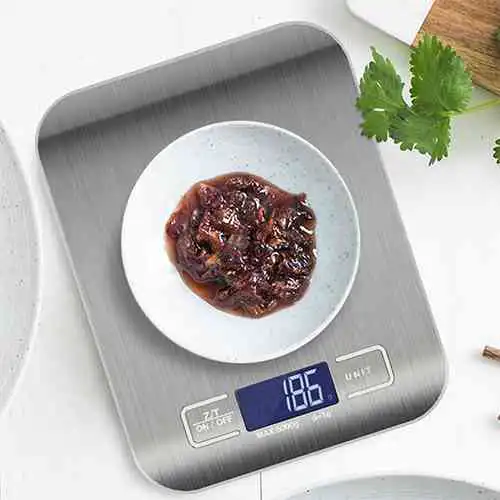 5kg Digital Kitchen Scale Stainless Steel Plate Electronic Weighing Scale @ ido.lk
