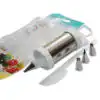 Cake Decorating Piping Gun Pastry Icing Steel Gun 4 Nozzle Tip Set Sri Lanka @ ido.lk