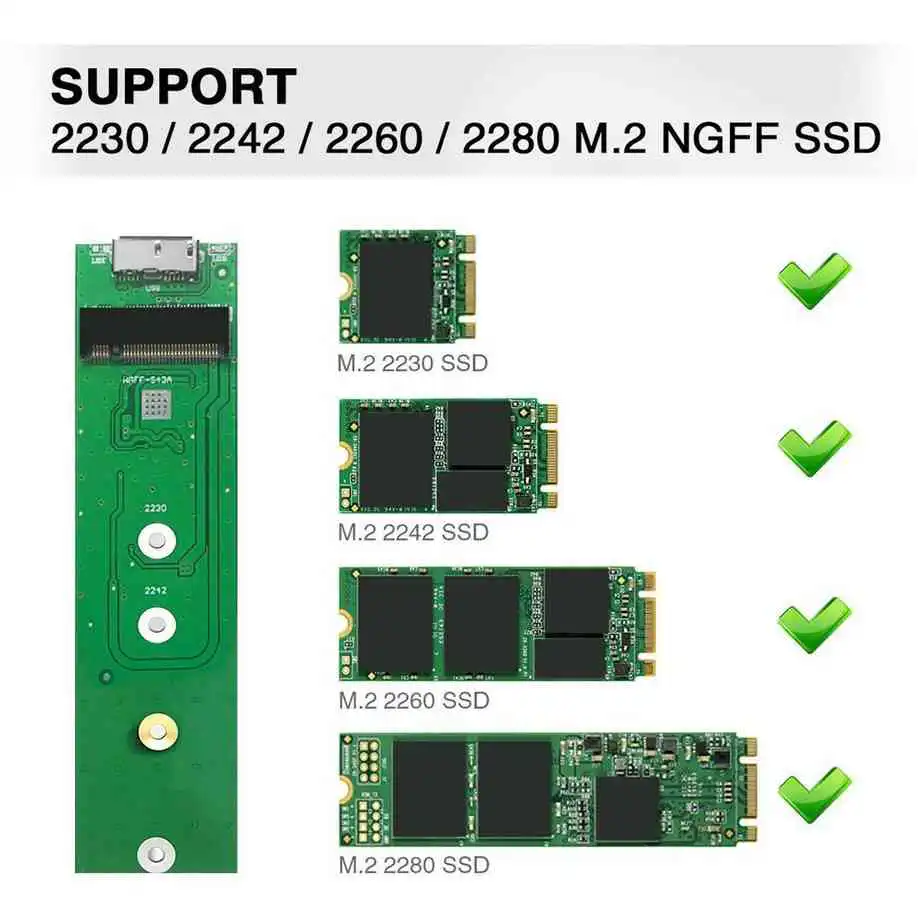 USB 3.0 USB3.0 to NGFF M.2 External ssd Hard Disk Drive Box HDD SSD Case SATA M2 to USB3.0 SSD Enclosure Box Case
