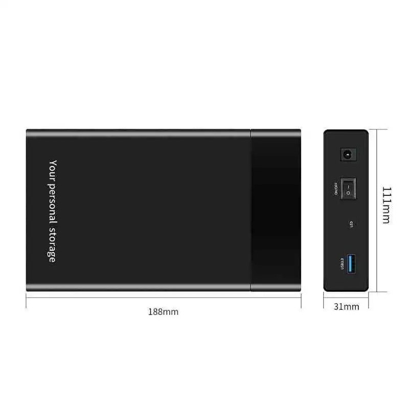 Desktop Hard Disk Enclosure USB 3.0 to SATA 3.5 inch HDD Case 