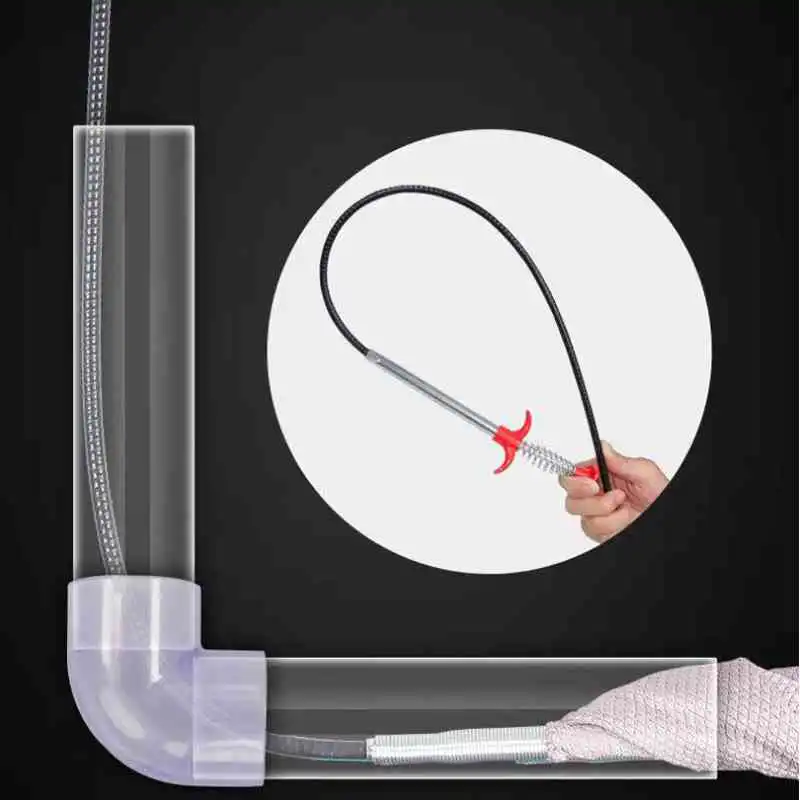 Bendable Sink Cleaning Hook Drain Clog Dredging Tool