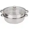 Stainless Steel Steamer Pot Cooker Double Boiler Soup Steaming Pot @ ido.lk