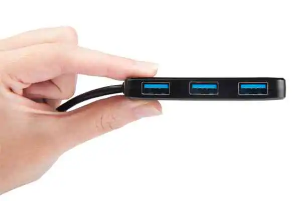 USB 3.0 port into four port hub