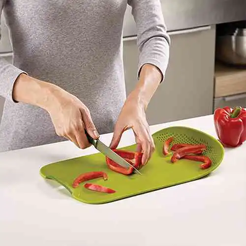 Chopping Board With Integrated Colander @ido.lk