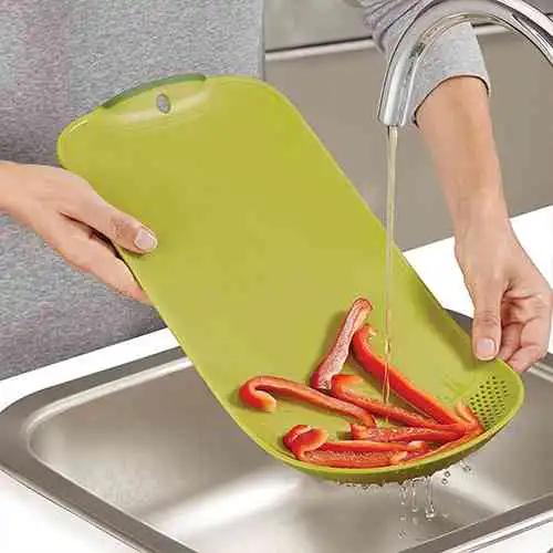 Chopping Board With Integrated Colander@ ido.lk