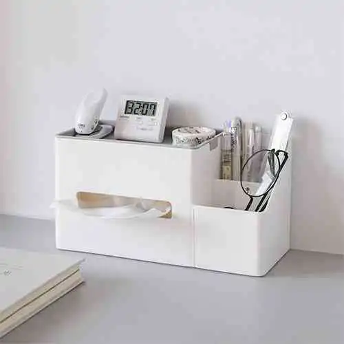 Tissue Box with Pen Holder @ido.lk