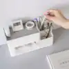 Tissue Box with Pen Holder Desk Organizer Storage Box@ido.lk