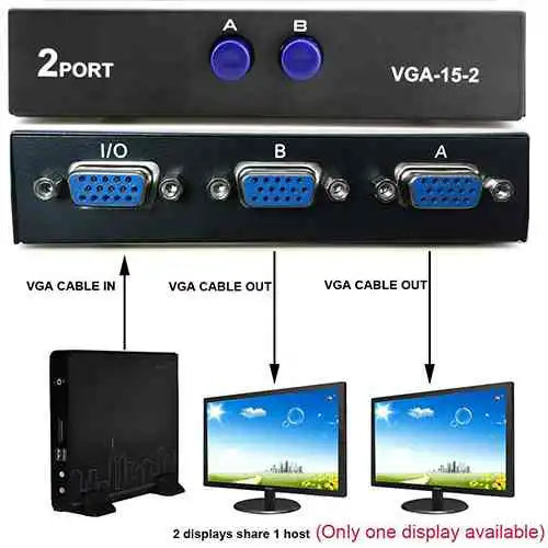 2 Port VGA Switch Press Button @ ido.lk