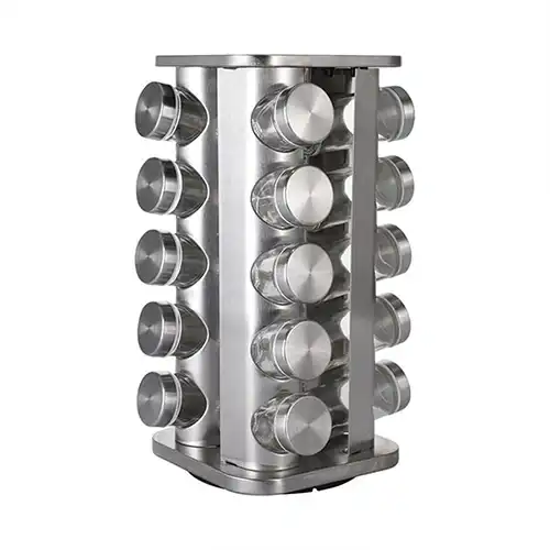 20 Jar Steel Spice Rack Kitchen Seasoning Organizer@ ido.lk