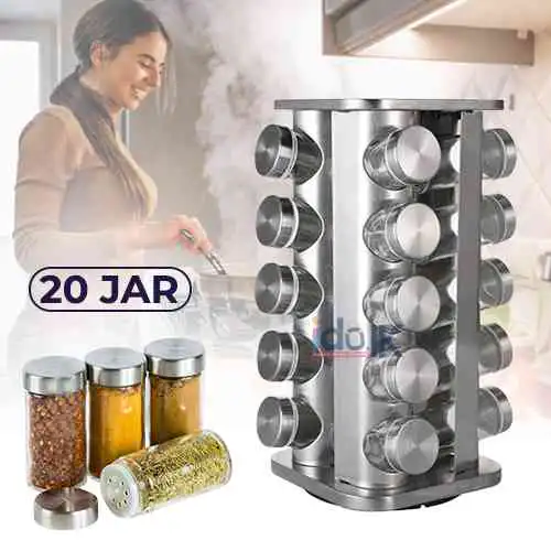 20 Pcs Glass Spice Rack Sri lanka