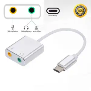 USB Type C Sound Card Type-C External Sound Card 7.1 Adapter@ido.lk