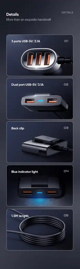 5 Port USB Car Charger | JOYROOM | Sri Lanka | ido.lk