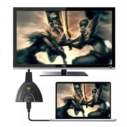 3 in 1 HDMI Switch 3 in 1 out Port Hub Switcher@ ido.lk