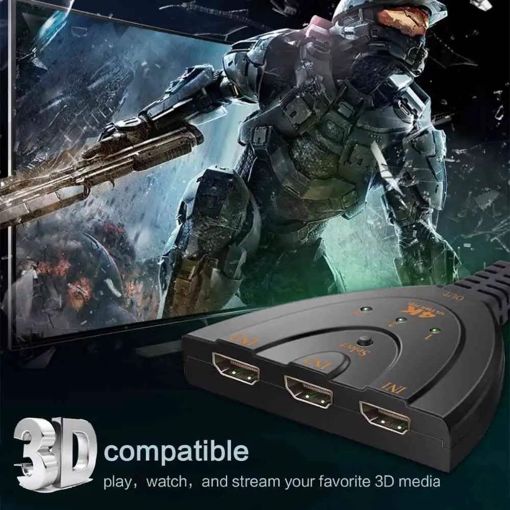 3-Port HDMI Switch 4K, 3x1 Switcher Sri Lanka | ido.lk