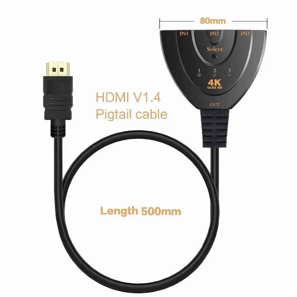 3 in 1 HDMI Switch 3 in 1 out Port Hub Switcher Sri Lanka | ido.lk