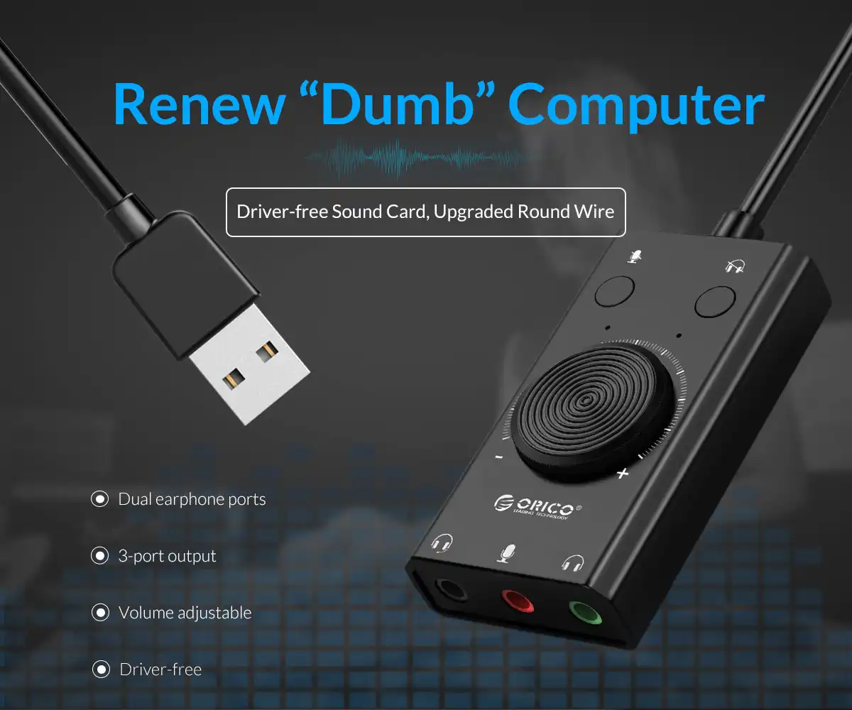 USB External Sound Card ORICO CS2 Sri Lanka | ido.lk