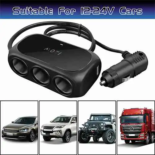 3 Port Car Cigarette Lighter Splitter Sri Lanka@ ido.lk