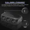 3 Port Car Cigarette Lighter Splitter with Dual USB Ports Car Charger @ ido.lk