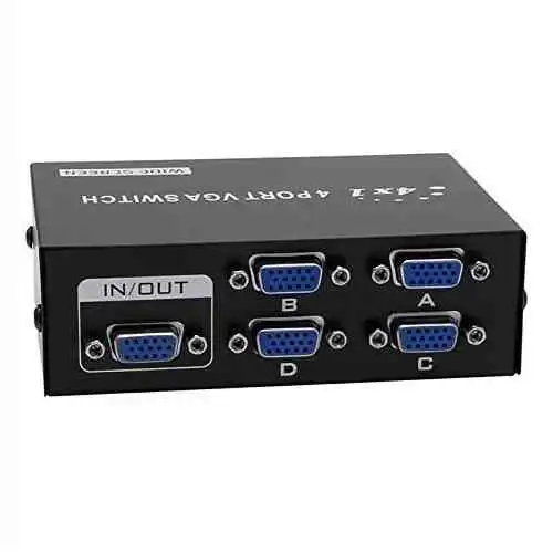 4 Port VGA Switch VGA Video Switch for PC TV Monitor@ ido.lk