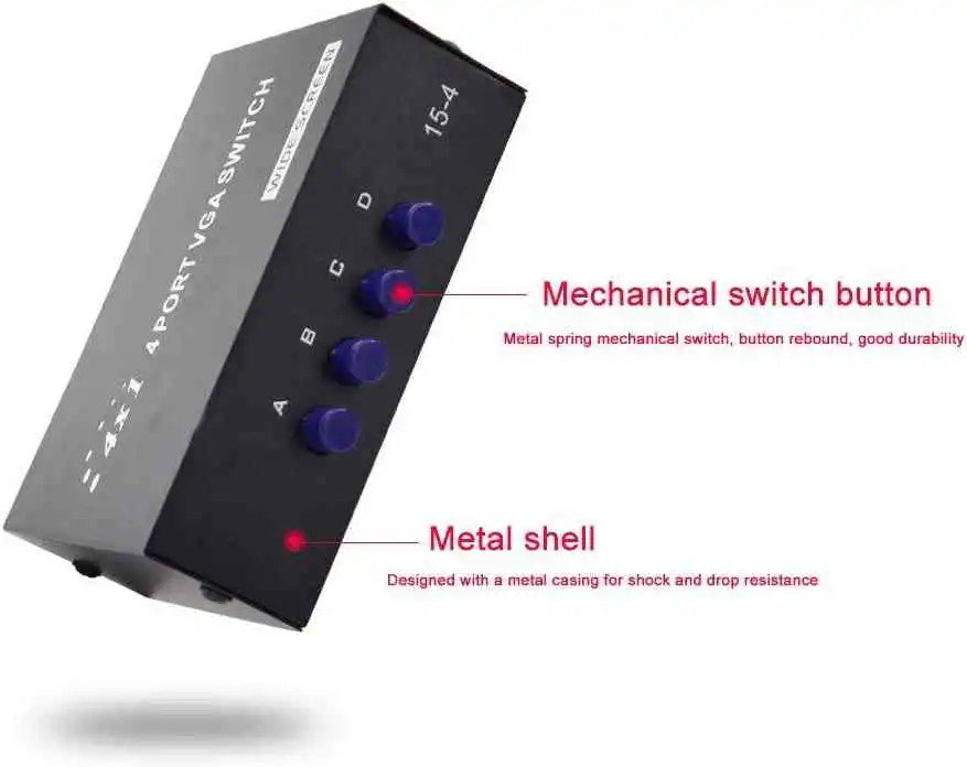 Manual Press button VGA 4 input 1 out Switcher Sri lanka | ido.lk