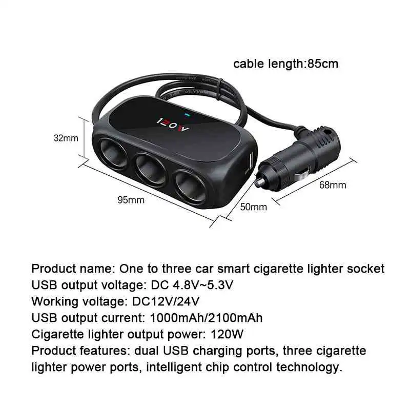 Car Cigarette Lighter Socket Splitter Sri Lanka from ido.lk