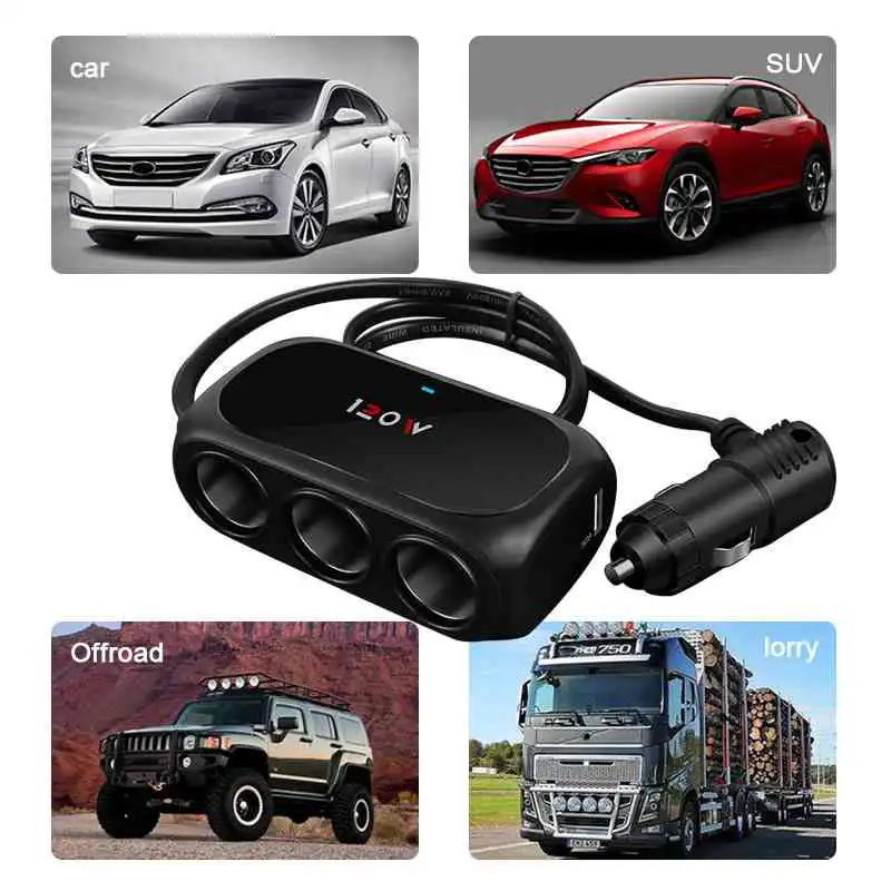 Lighter Splitter with USB car Charger Best Price in Sri Lanka from ido.lk
