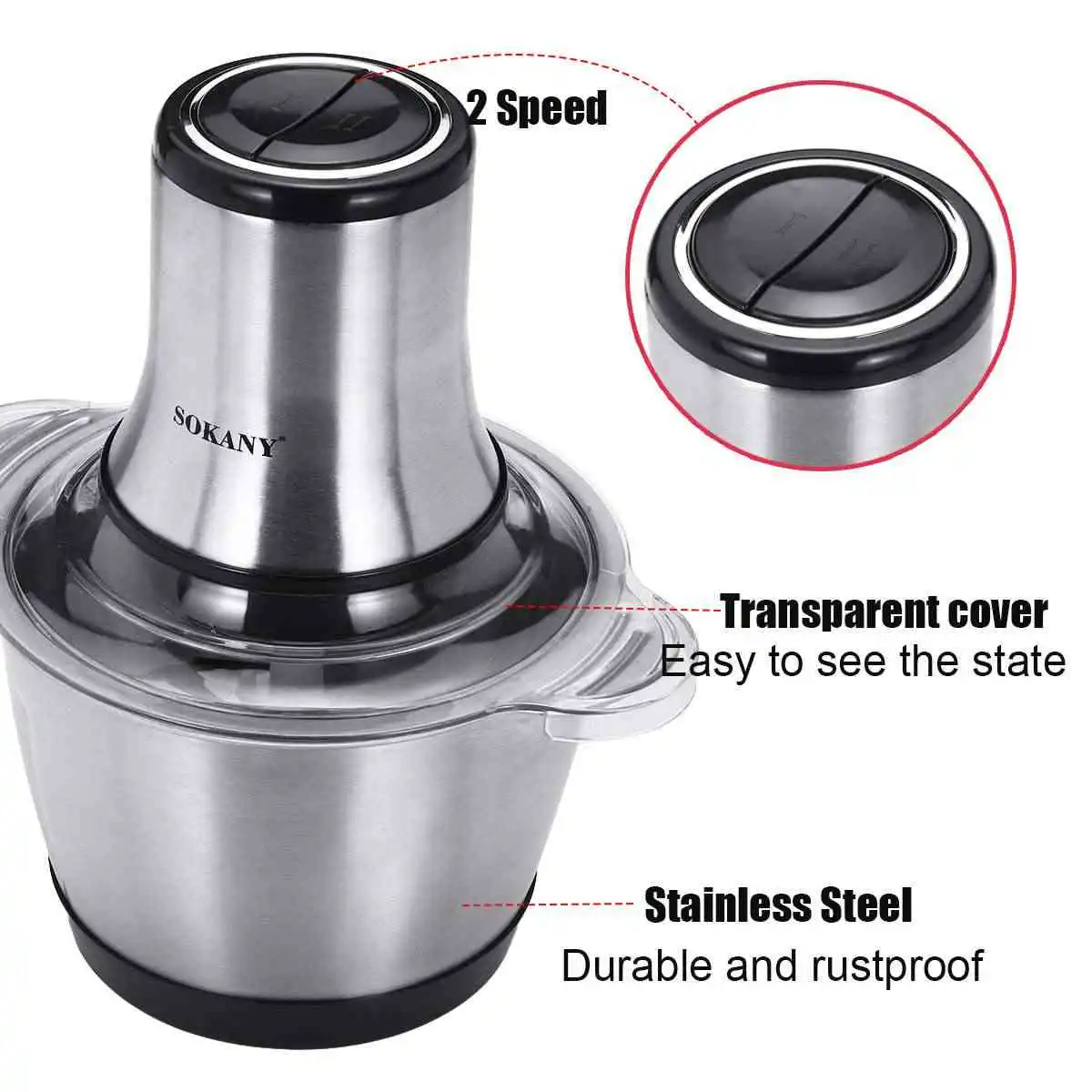 SOKANY 3L 800W Electric Meat Grinder Sri Lanka | ido.lk