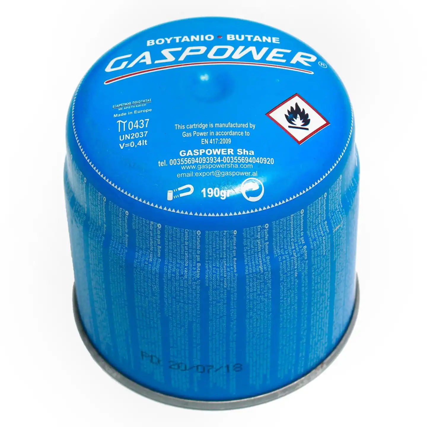 Butane Gas Cartridge Gaz Power 190g | ido.lk