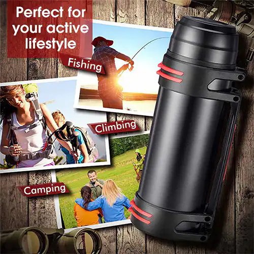 2.5L Portable Vacuum Flask Insulated Hot Water Bottle - Image 2