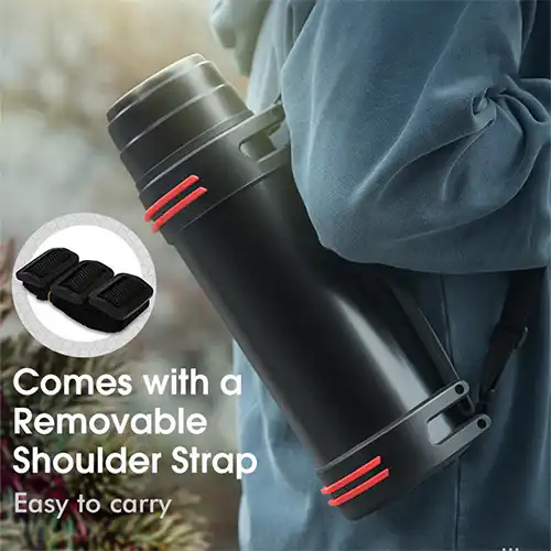 2.5L Portable Vacuum Flask Insulated Hot Water Bottle@ ido.lk