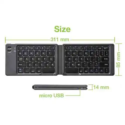 Bluetooth Foldable Keyboard for Tablet and Smartphone@ ido.lk