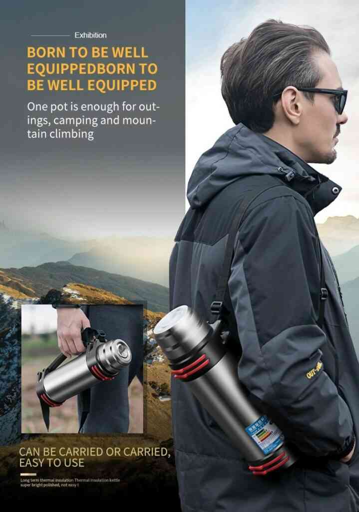 2.5L Portable Vacuum Flask Insulated Hot Water Bottle Sri Lanka | ido.lk