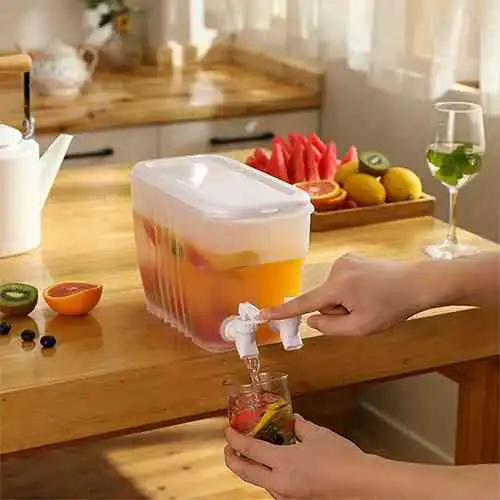 Juice Container Dispenser with Double Tap @ ido.lk