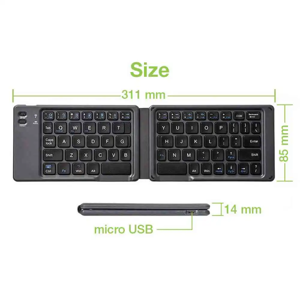Bluetooth Foldable Keyboard for Tablet and Smartphone | ido.lk