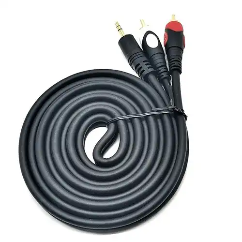 Gold Plated 2 RCA to 3.5mm Audio Cable @ ido.lk