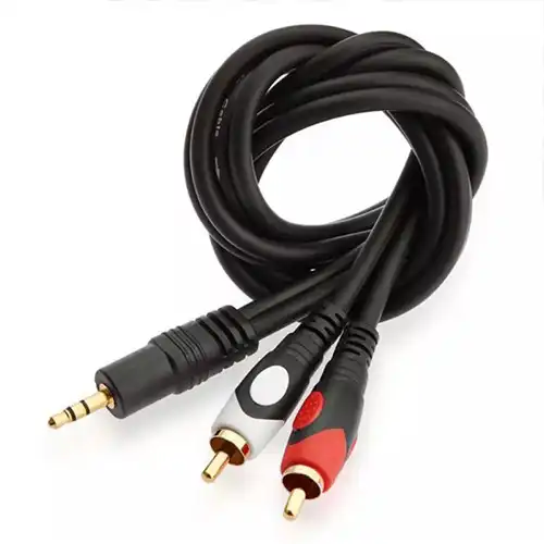Gold Plated 2 RCA to 3.5mm Audio Cable@ido.lk