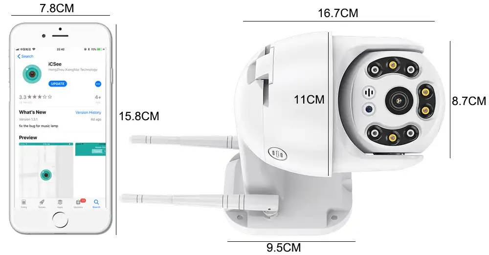 ICsee Outdoor Wifi IP Camera; Buy indoor and outdoor ICsee Wifi Camera Best Price in Sri Lanka | ido.lk