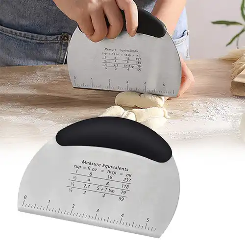 Stainless Steel Dough Cutter Scraper Knife With Measurement Tool Sri Lanka @ ido.lk