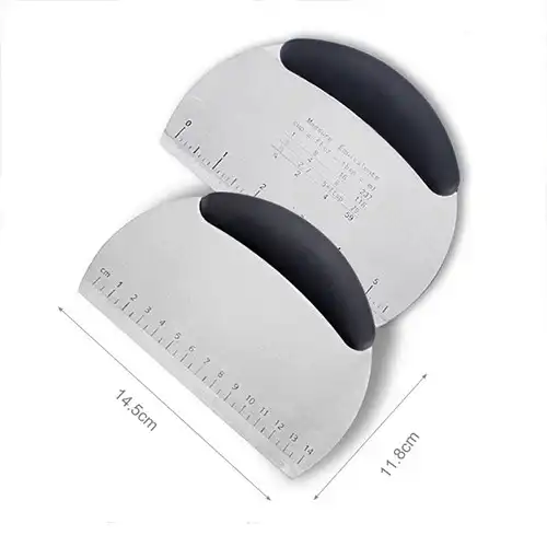 Stainless Steel Dough Cutter Scraper Knife With Measurement Tool Sri Lanka@ ido.lk