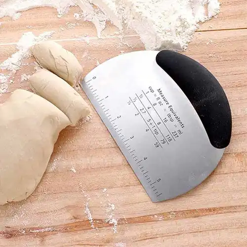 Stainless Steel Dough Cutter Scraper Knife With Measurement Tool Sri Lanka@ido.lk
