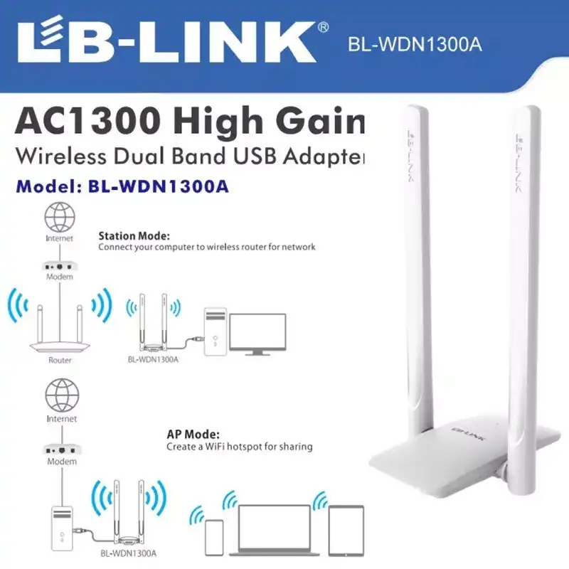 LB Link Dual Band USB WiFi Adapter: Buy Dual Antenna WiFi Adapter Best Price in Sri Lanka | ido.lk